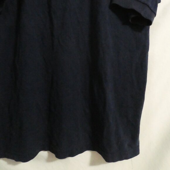 GLOBAL | large | Men's Navy Polo Short Sleeve Vintage Shirt | Made In Canada - Picture 8 of 13